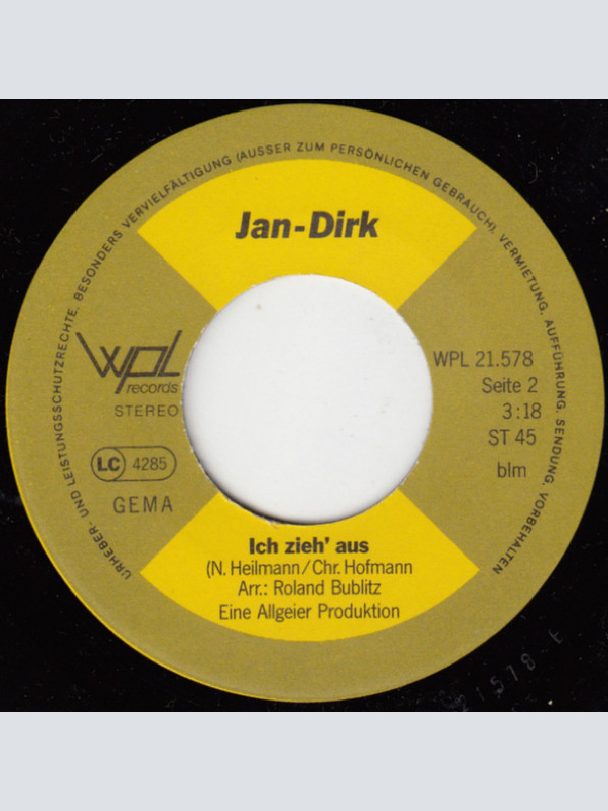 Vinyl / Jan-Dirk - Ein Engel Der Nacht