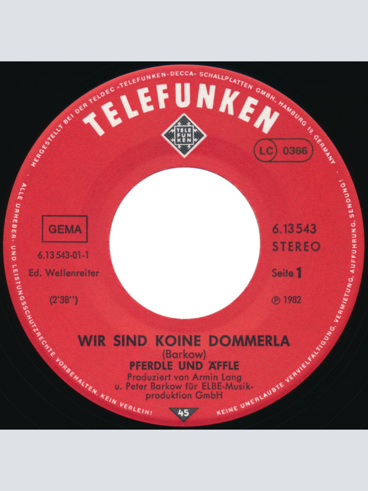 Vinyl / Pferdle & Äffle* - Wir Sind Koine Dommerla