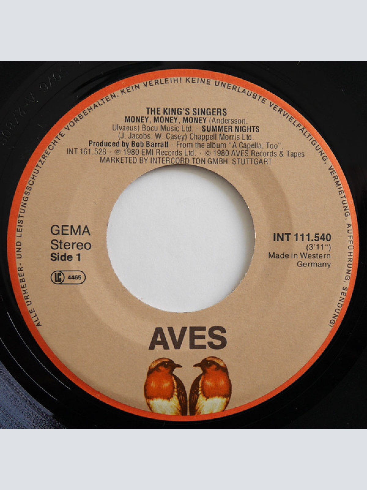 Vinyl / The King's Singers - Money, Money, Money - Summer Nights