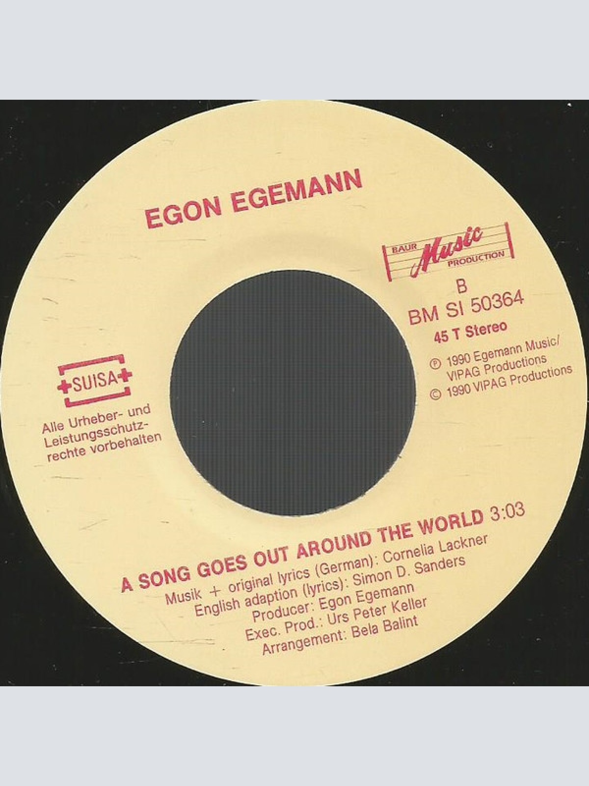Vinyl / Egon Egemann - Musik Klingt In Die Welt Hinaus / A Song Goes Out Around The World
