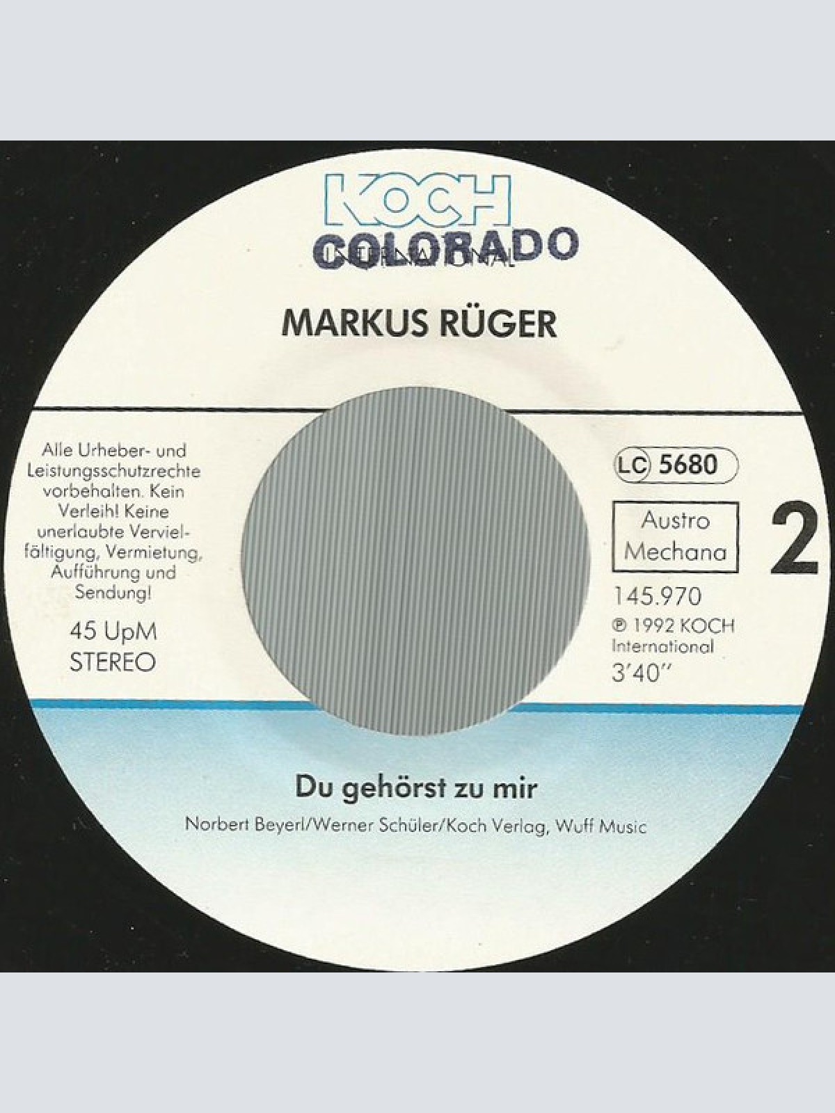 Vinyl / Markus Rüger - Zum Teufel Mit Der Einsamkeit