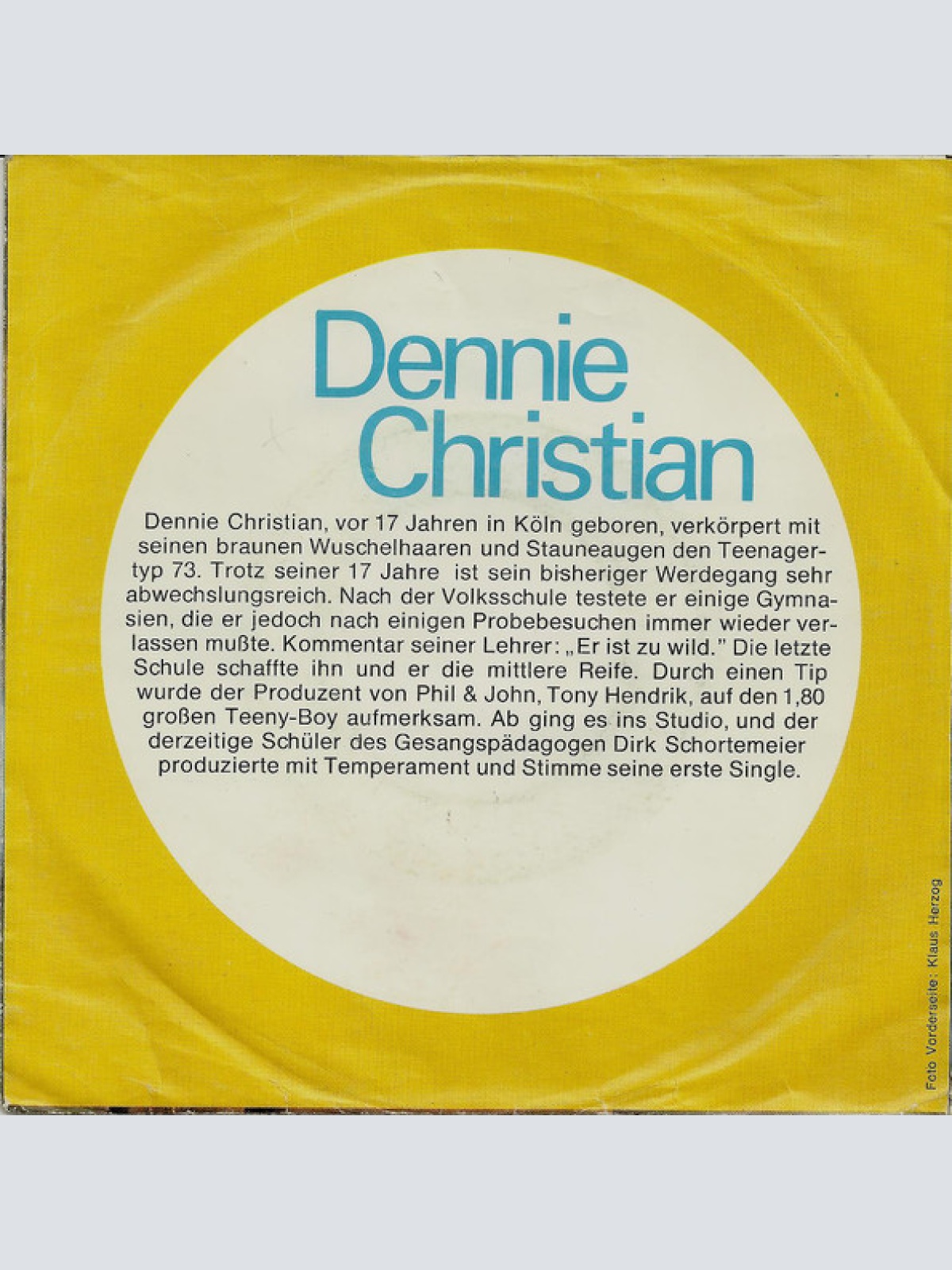 Vinyl / Dennie Christian - Baby, I Love You
