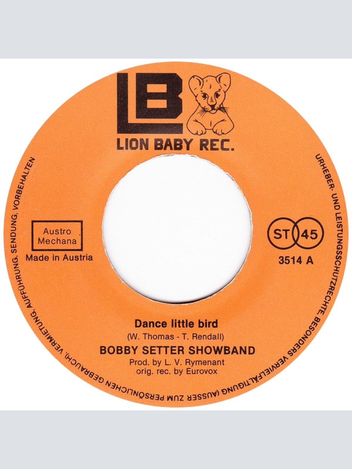 Vinyl / Bobby Setter Showband* - Dance Little Bird (Vogeltanz)