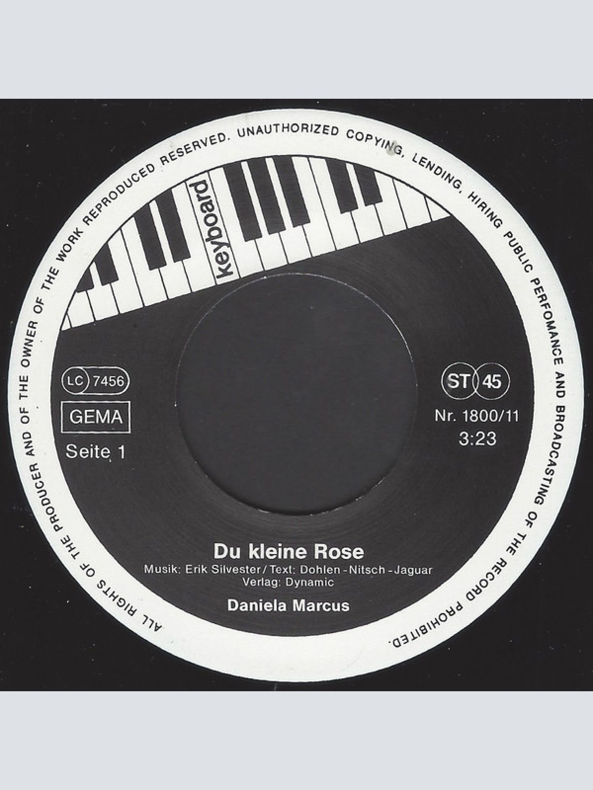 Vinyl / Daniela Marcus - Du Kleine Rose