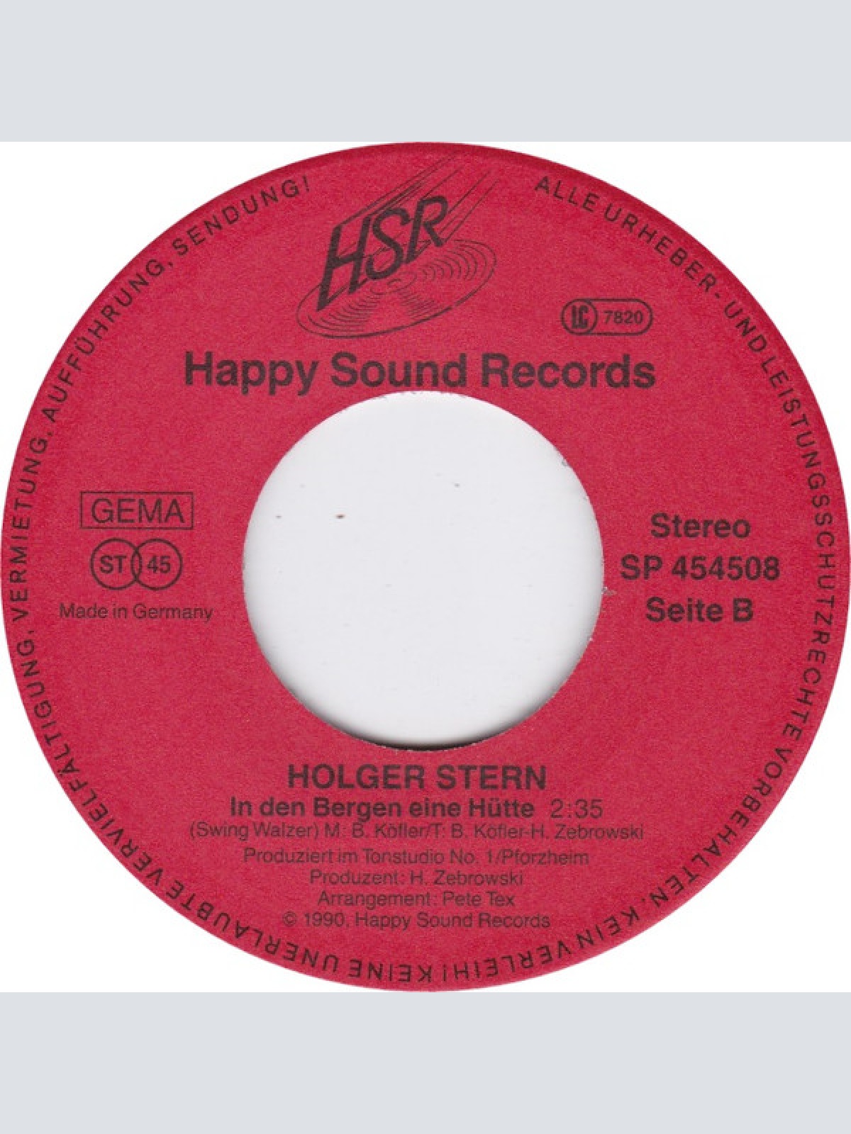 Vinyl / Holger Stern - Heute Bleibt Der Fernseh Kalt