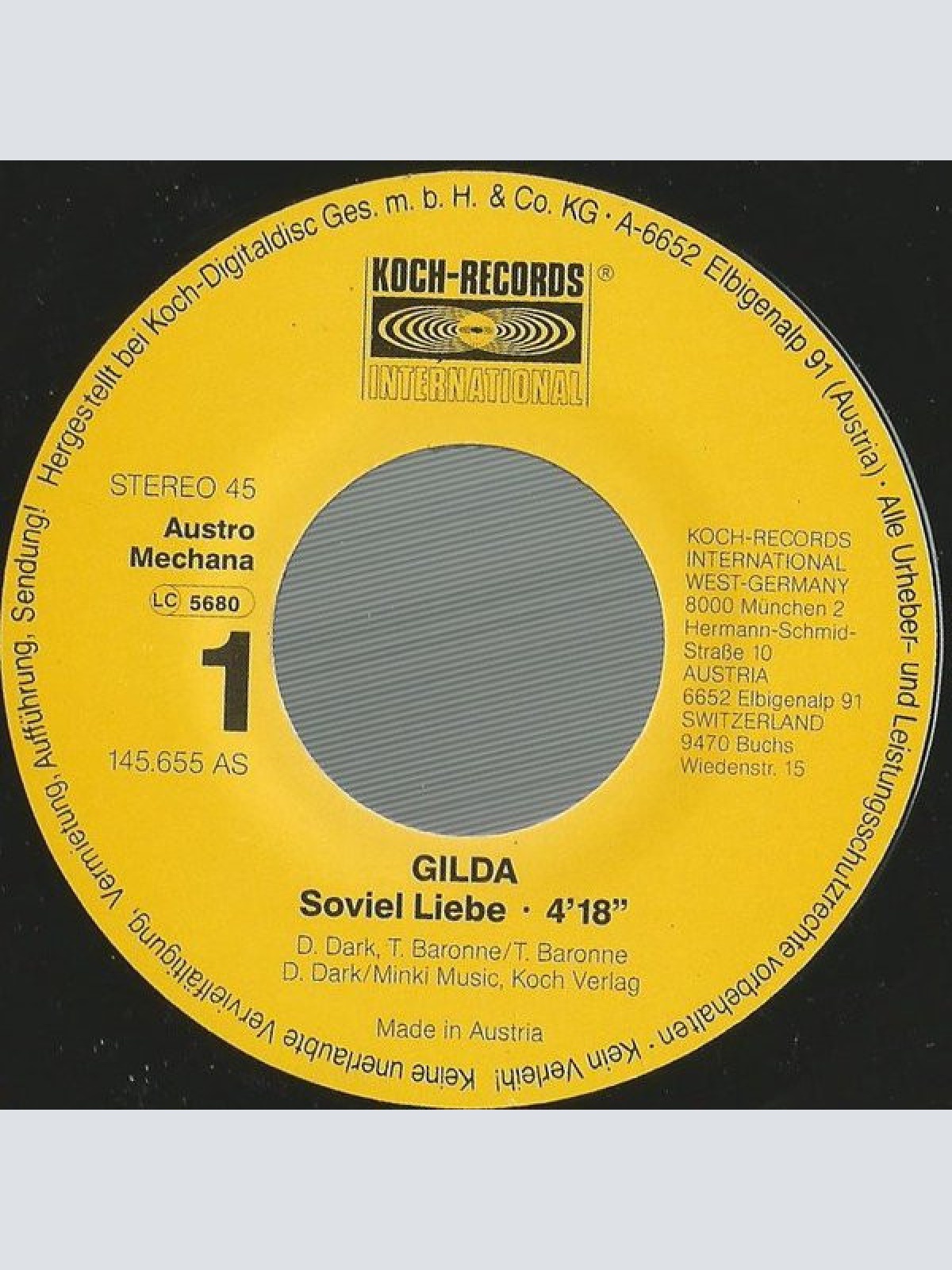 Vinyl / Gilda (6) - Soviel Liebe