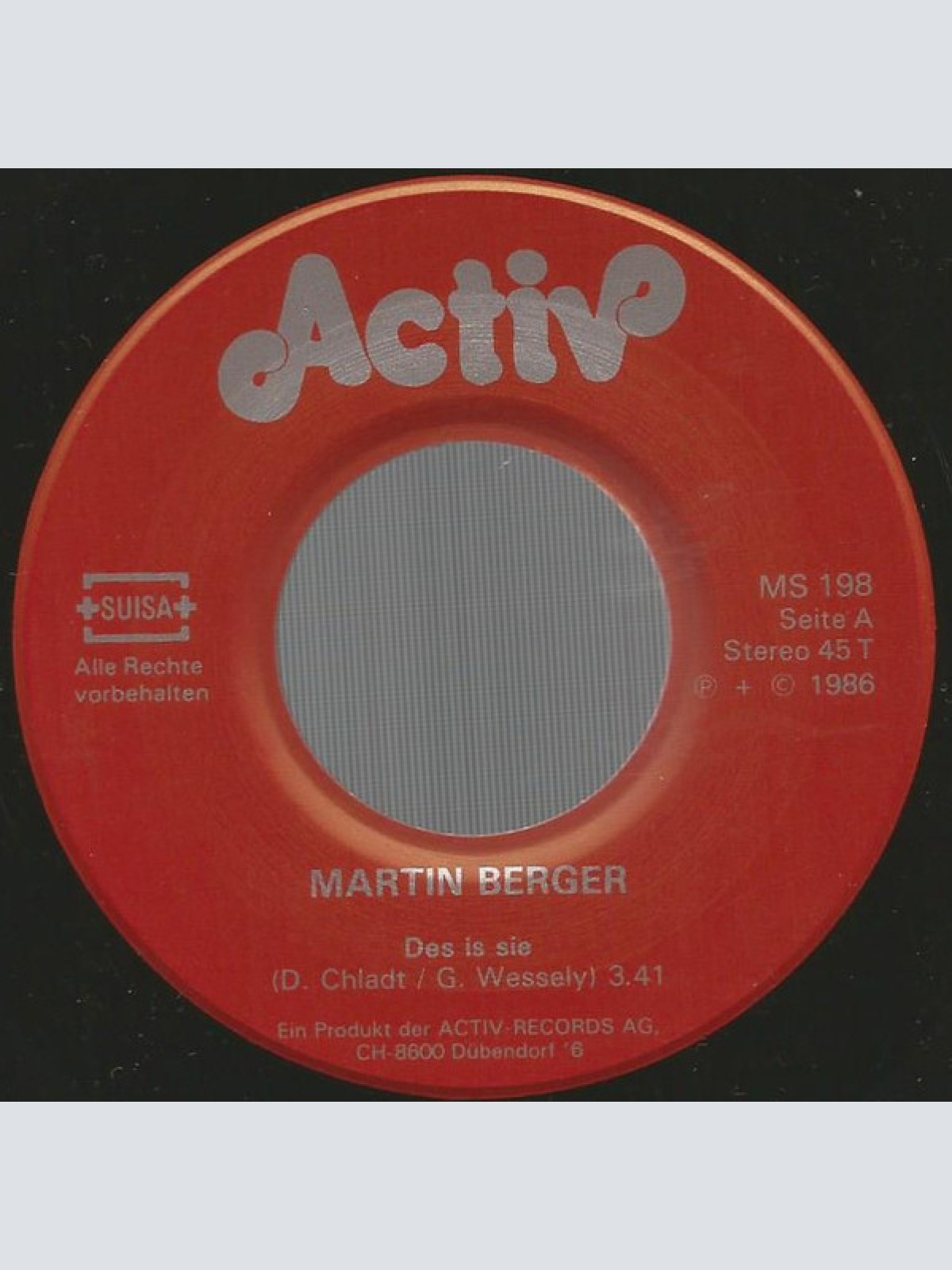 Vinyl / Martin Berger (3) - Des Is Sie