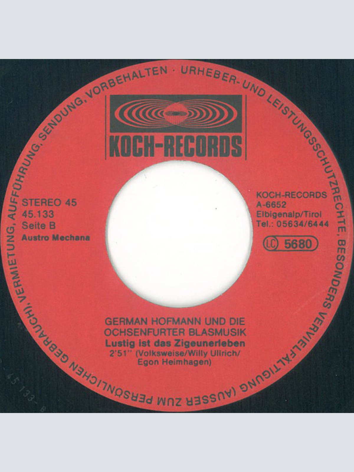 Vinyl / German Hofmann Und Seine Original Ochsenfurter Blasmusik - Schützenliesl