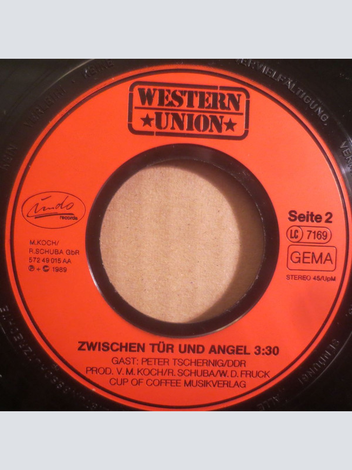 Vinyl / Western Union (3) - Nur Ein Kuss