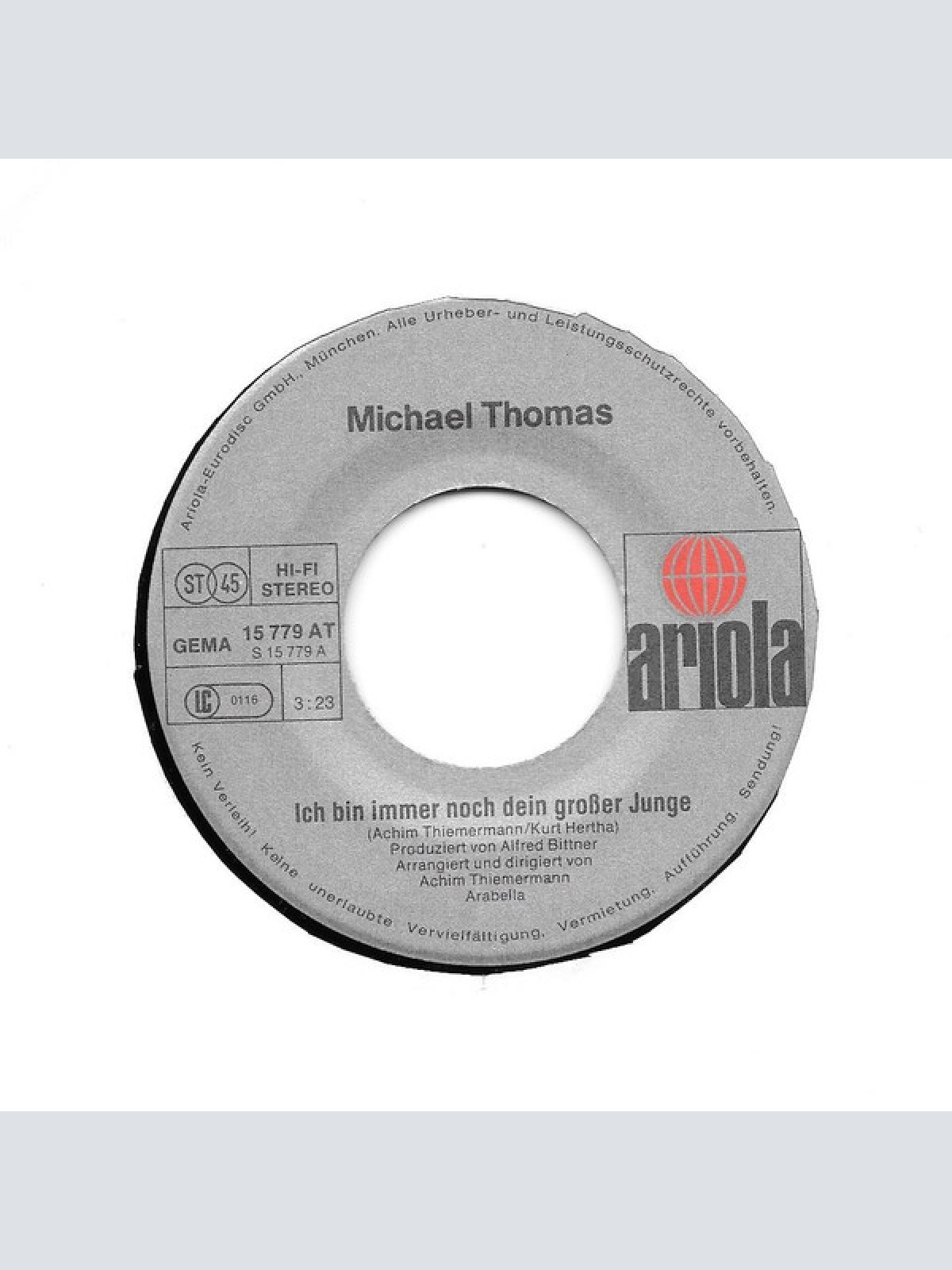 Vinyl / Michael Thomas (28) - Ich Bin Immer Noch Dein Großer Junge