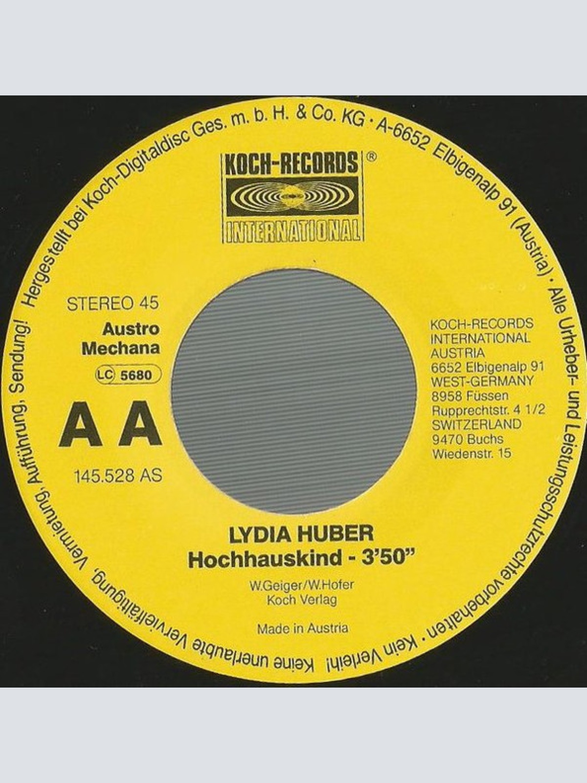 Vinyl / Lydia Huber - Fliege Mit Mir In Die Heimat