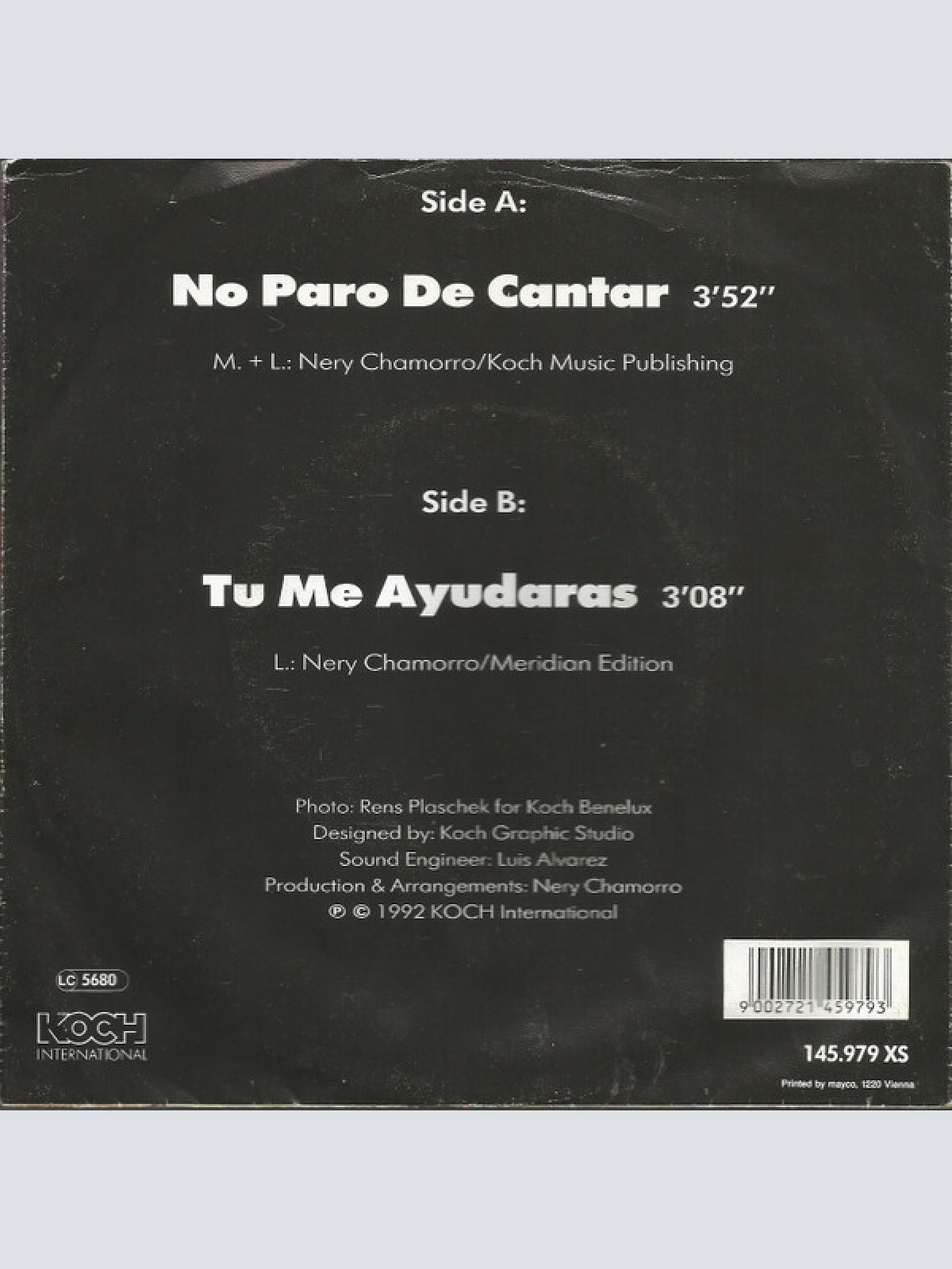 Vinyl / Nery Chamorro - No Paro de Cantar