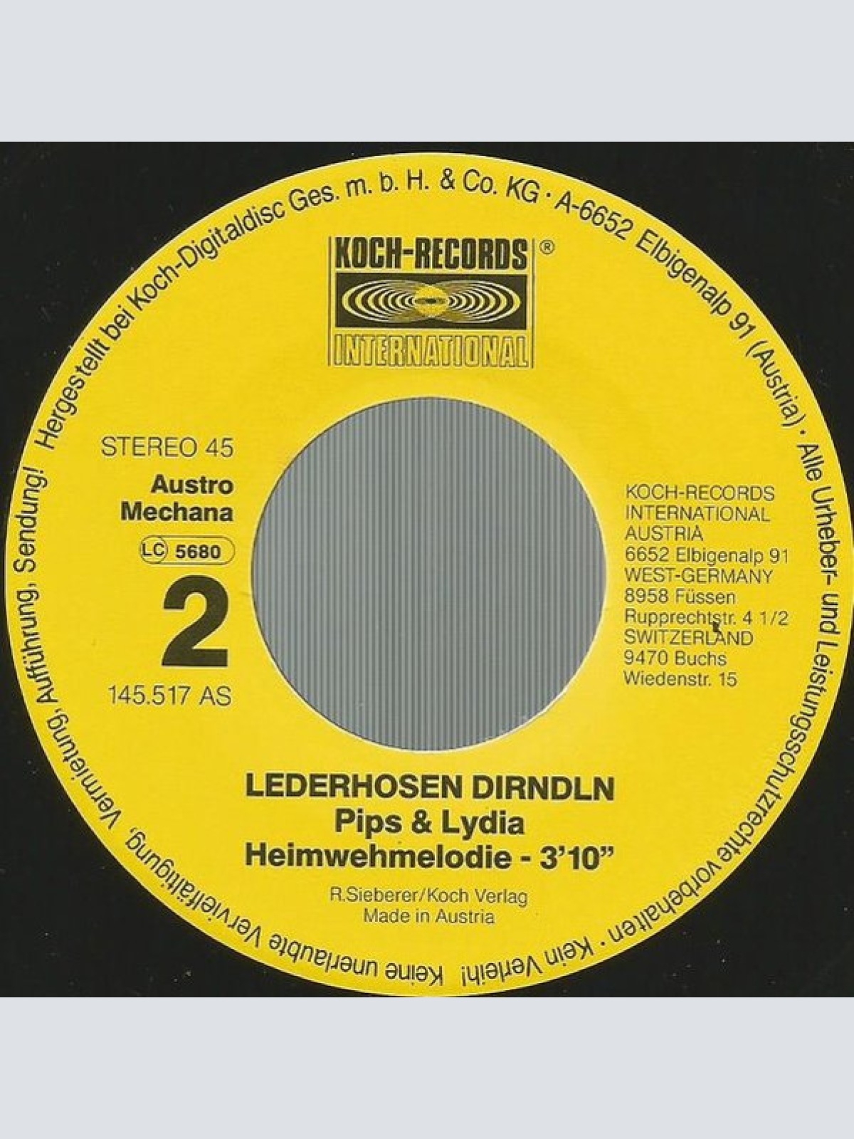 Vinyl / Lederhosen Dirndln Pips & Lydia - Pips Beim Militär