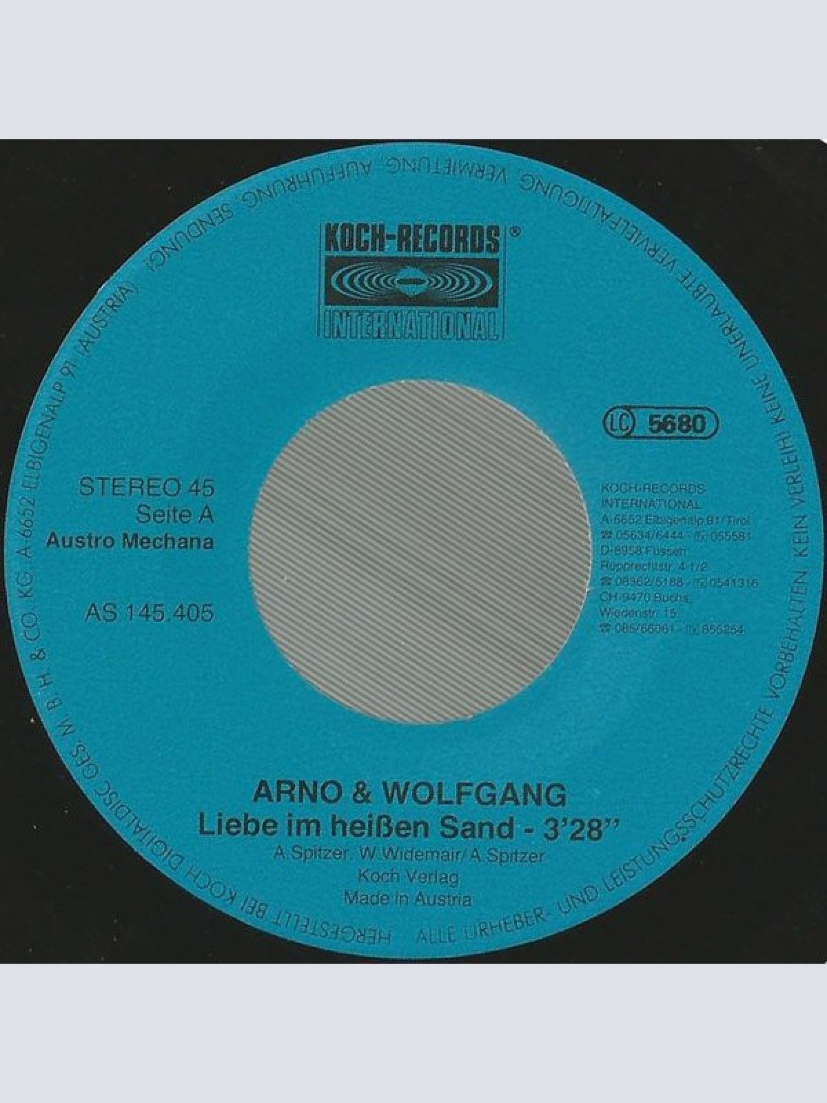Vinyl / Arno & Wolfgang - Liebe Im Heissen Sand