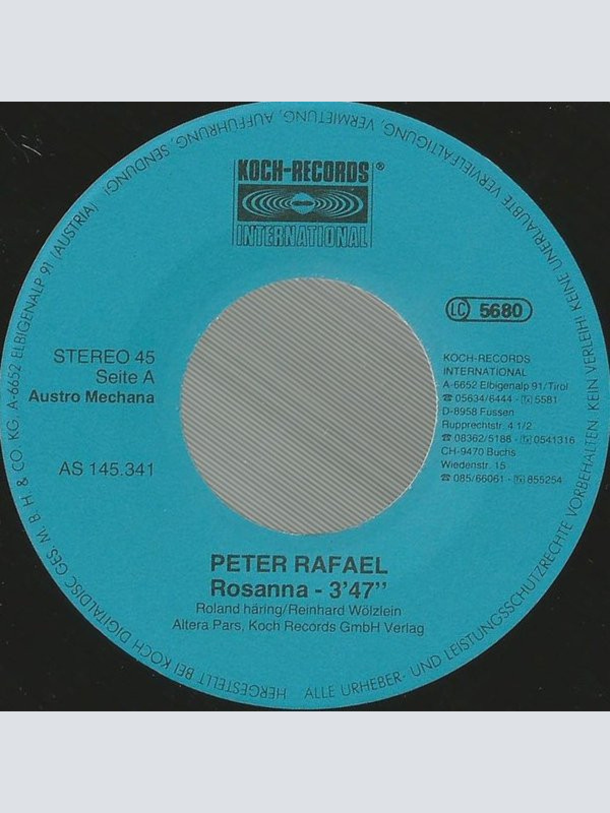 Vinyl / Peter Rafael - Rosanna