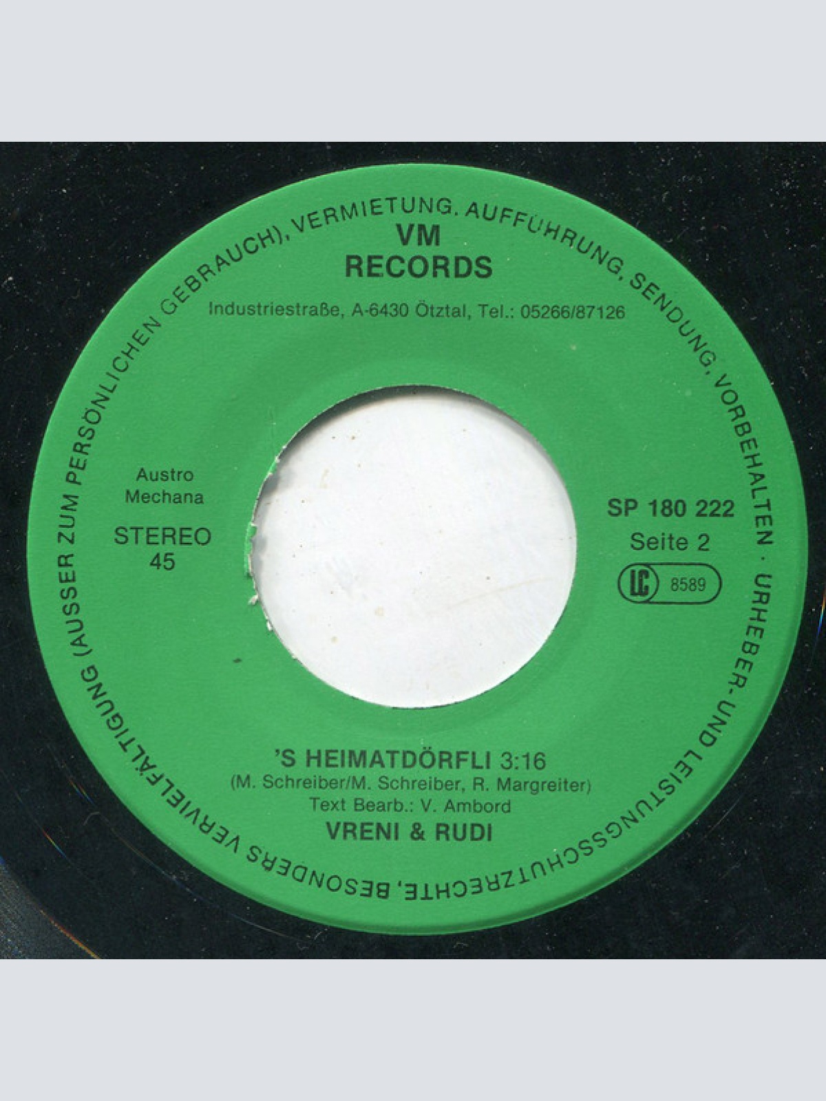 Vinyl / Vreni & Rudi - Milch Und Brot