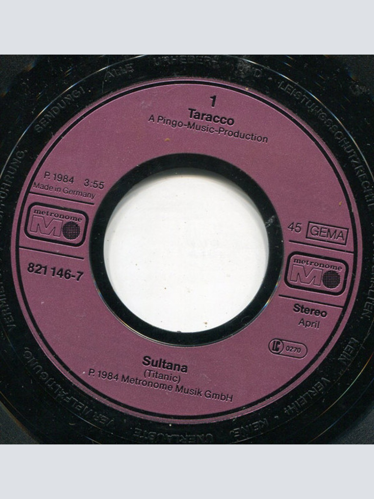 Vinyl / Taracco* - Sultana