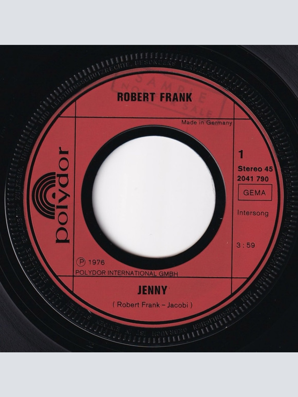 Vinyl / Robert Frank* - Jenny