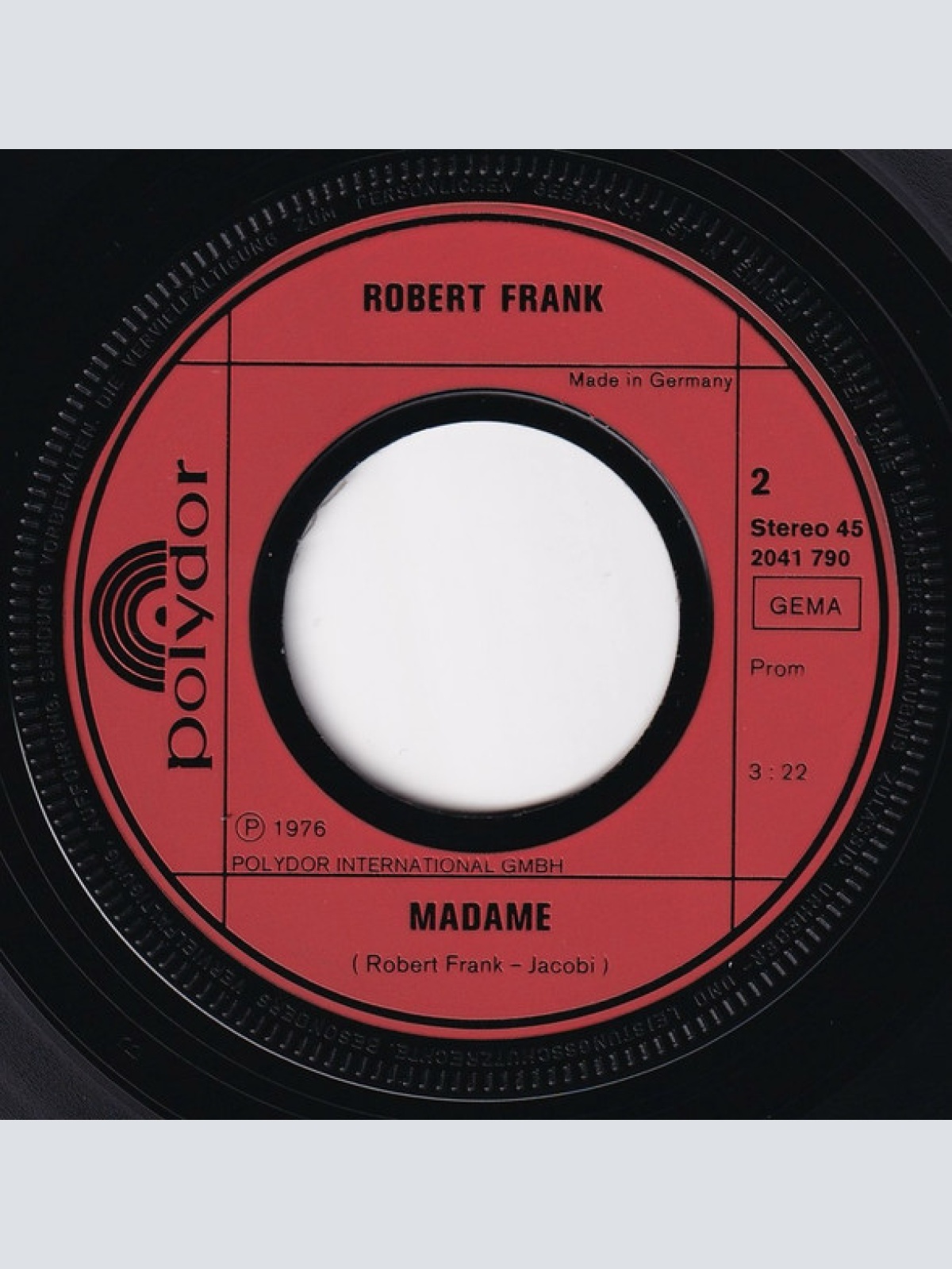 Vinyl / Robert Frank* - Jenny