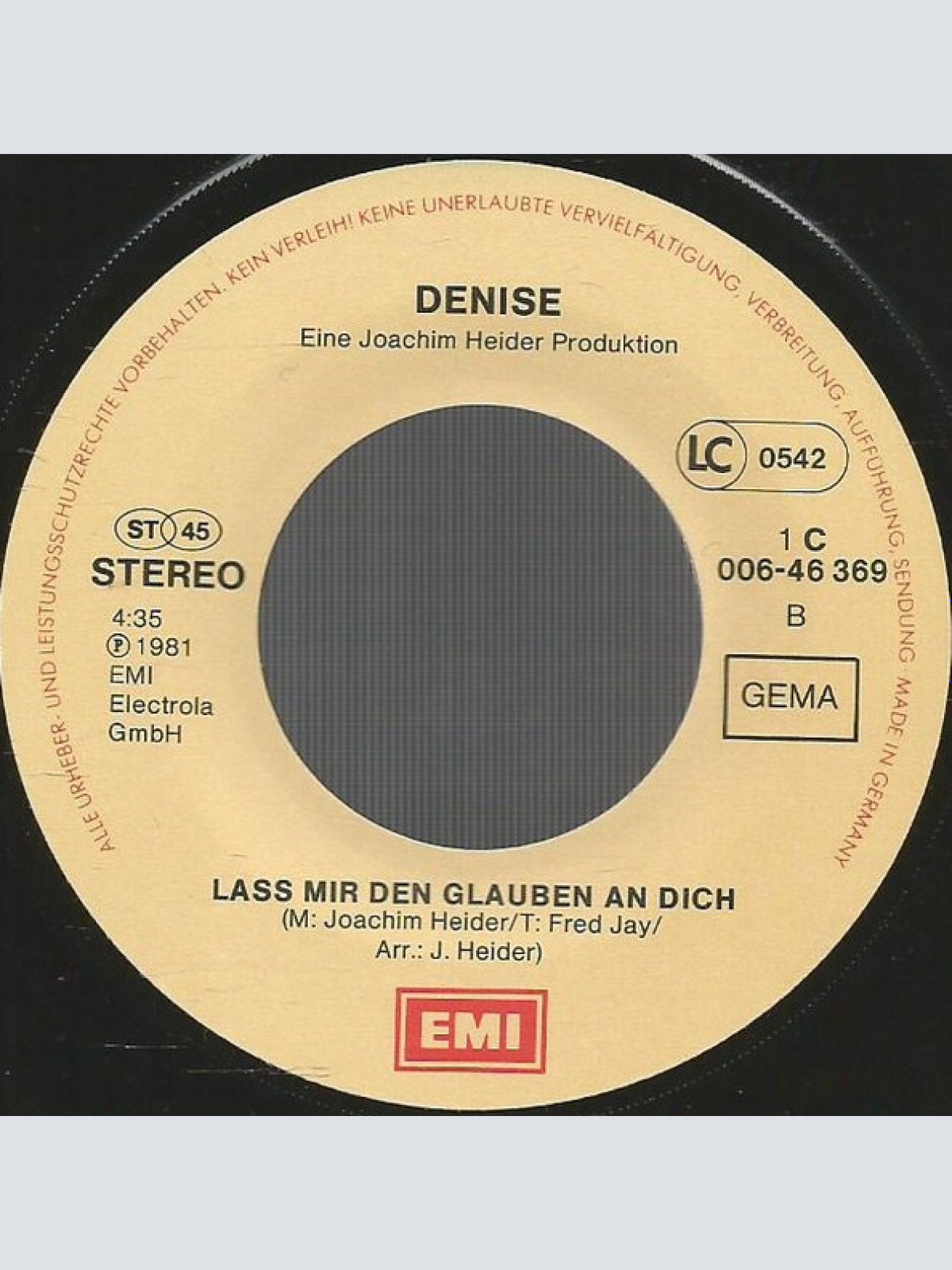 Vinyl / Denise (13) - Geh Zu Ihr Du Liebst Nur Sie