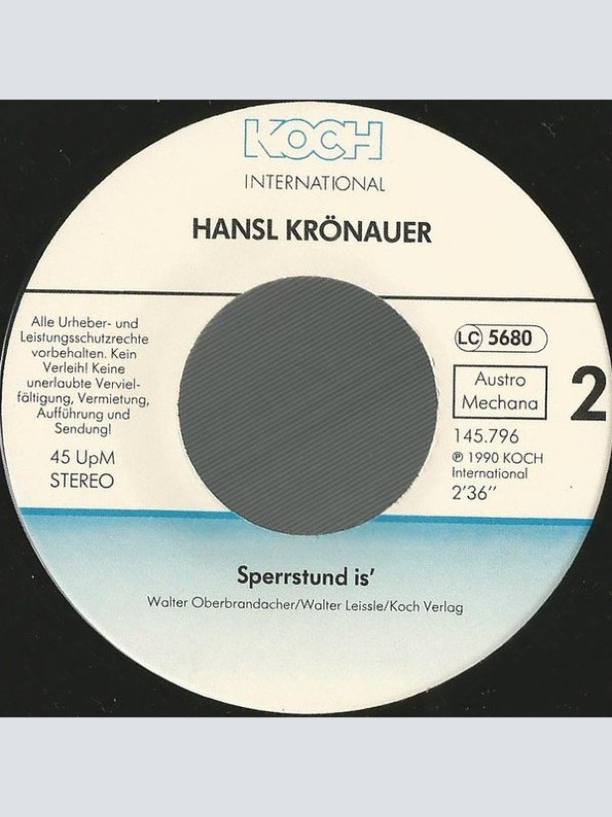 Vinyl / Hansl Krönauer - Die Erste Liebe (Mutterlied)