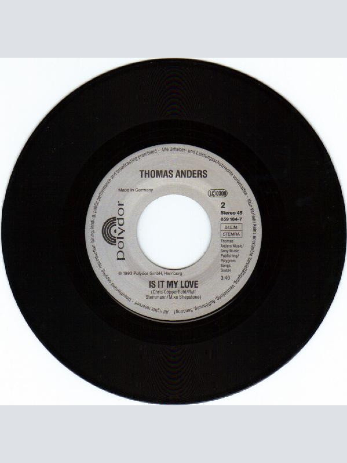 Vinyl / Thomas Anders Featuring The Three Degrees - When Will I See You Again