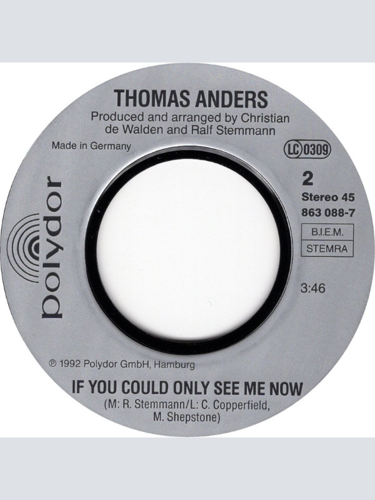 Vinyl / Thomas Anders - How Deep Is Your Love