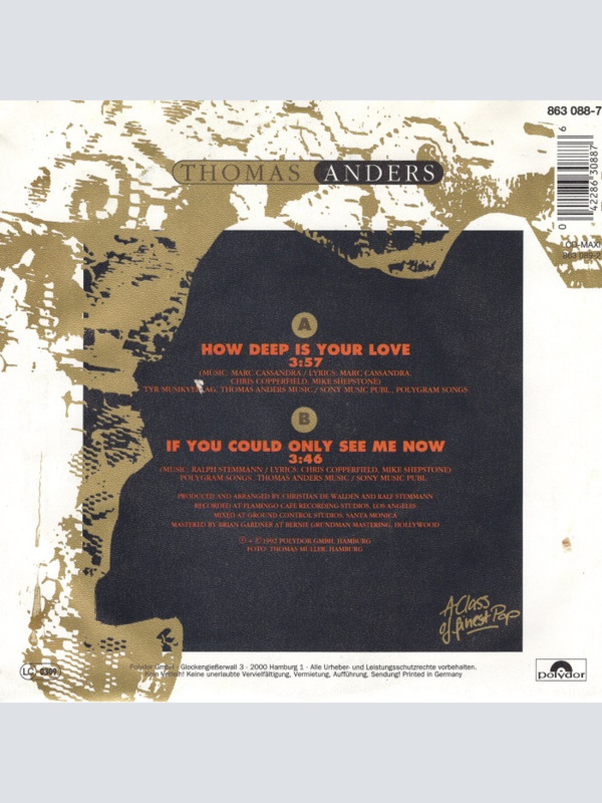 Vinyl / Thomas Anders - How Deep Is Your Love