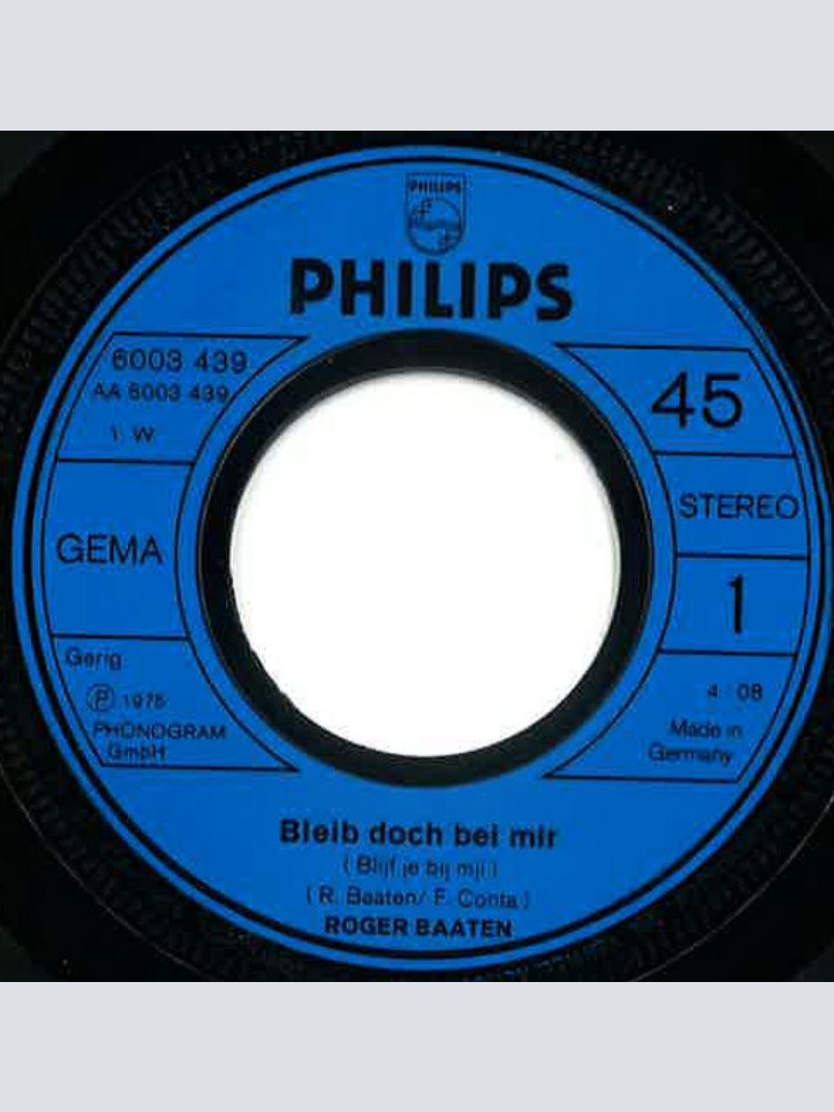 Vinyl / Roger Baaten* - Bleib Doch Bei Mir