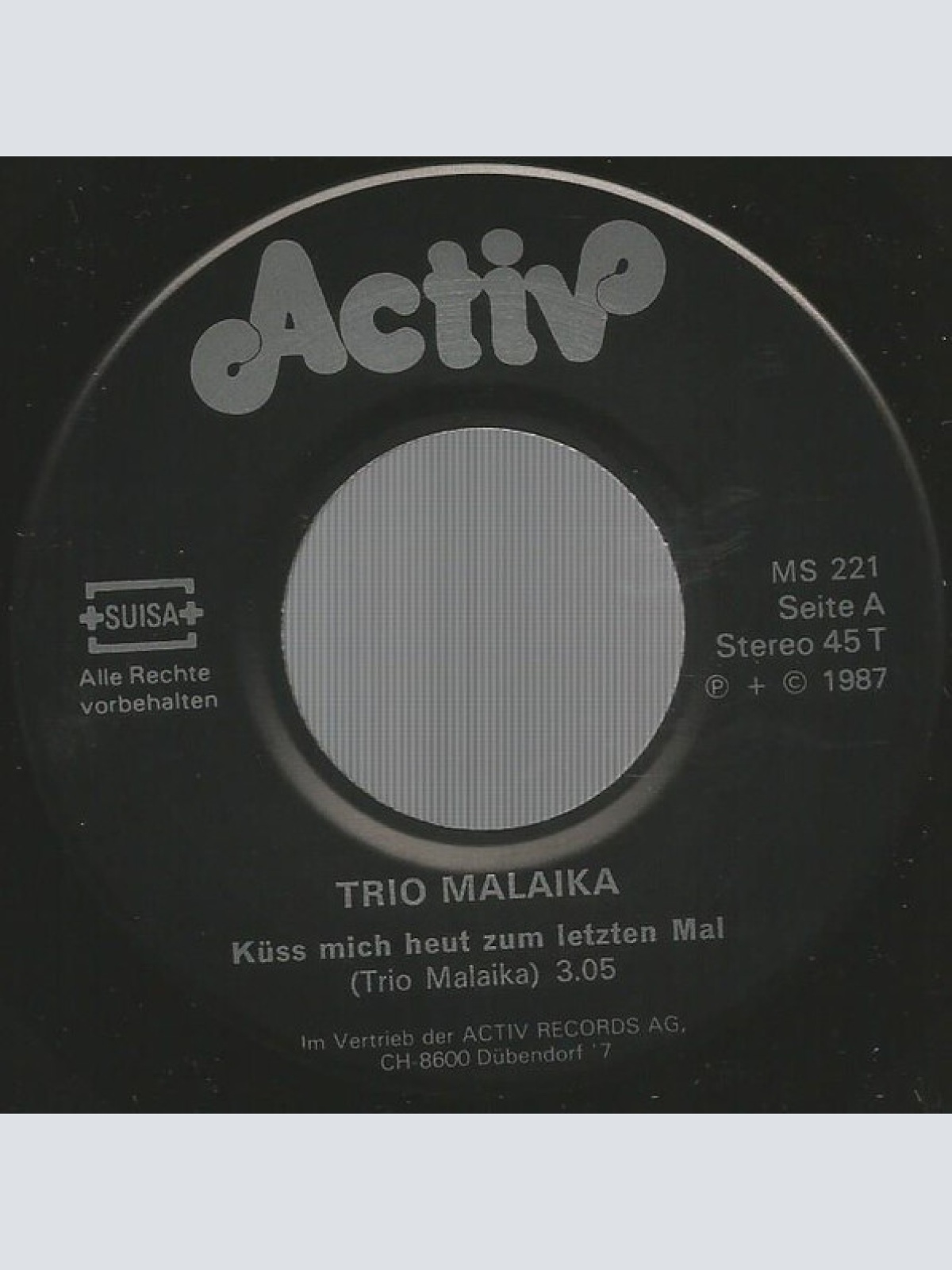 Vinyl / Trio Malaika - Küss Mich Heut Zum Letzten Mal