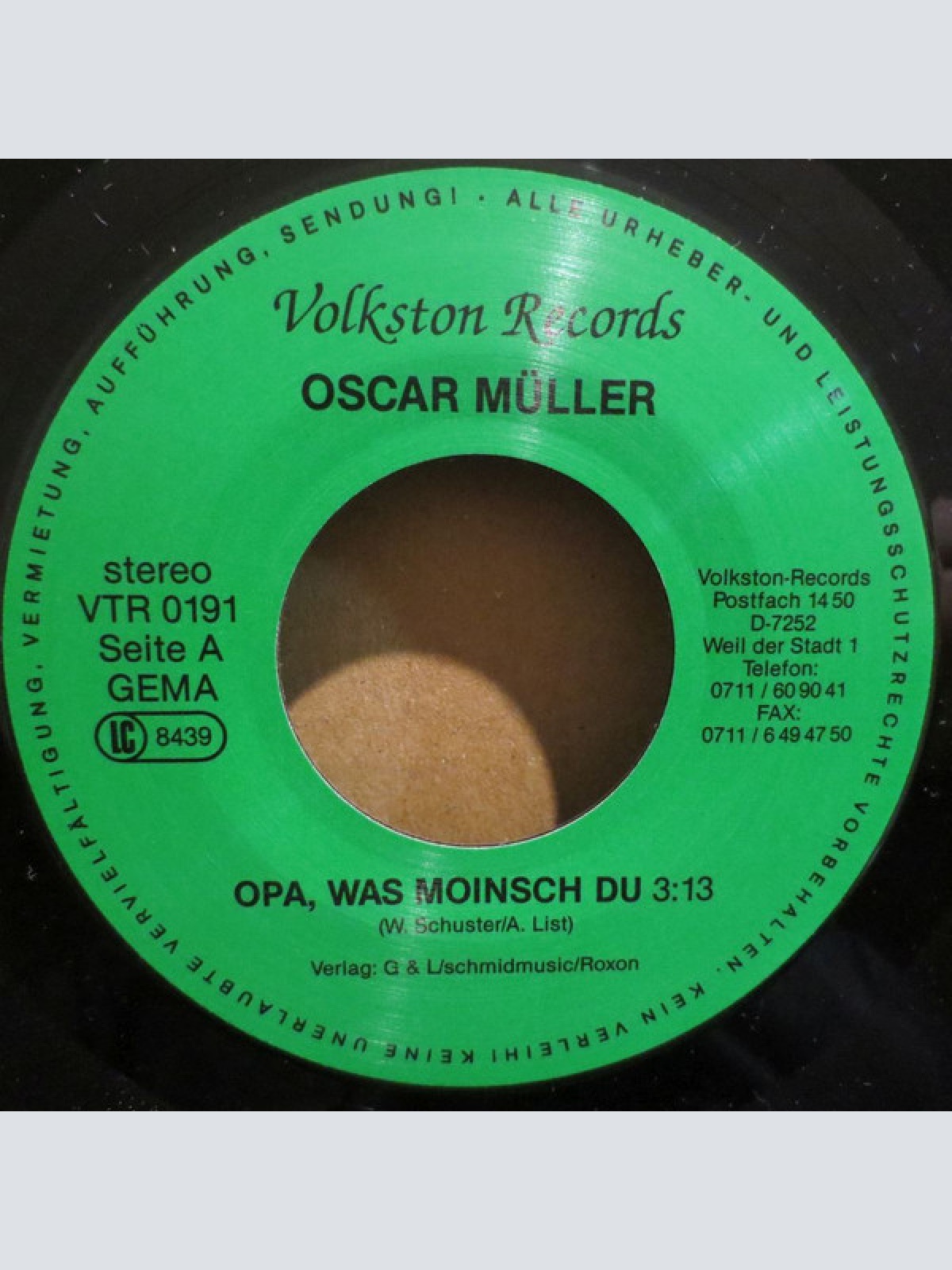 Vinyl / Oscar Müller - Opa, Was Moinsch Du...