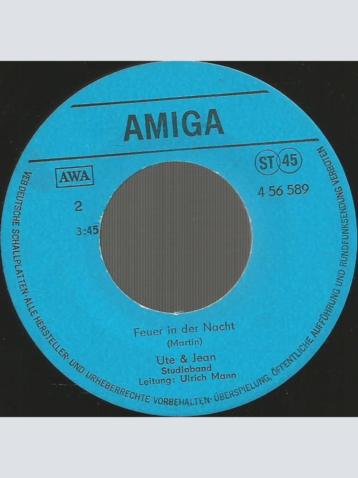 Vinyl / Ute & Jean - Zärtlichkeit / Feuer In Der Nacht