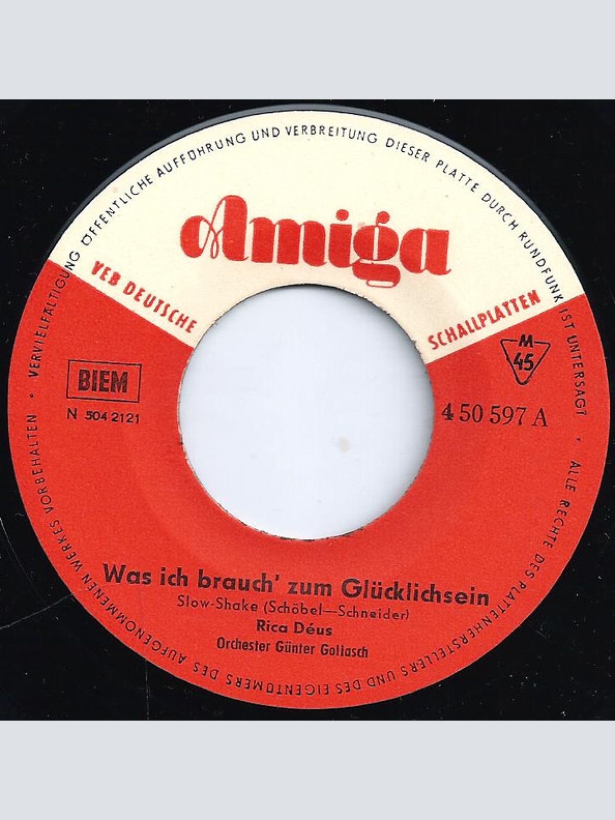 Vinyl / Rica Déus - Was Ich Brauch' Zum Glücklichsein / Die Zeit Holt Niemand Ein