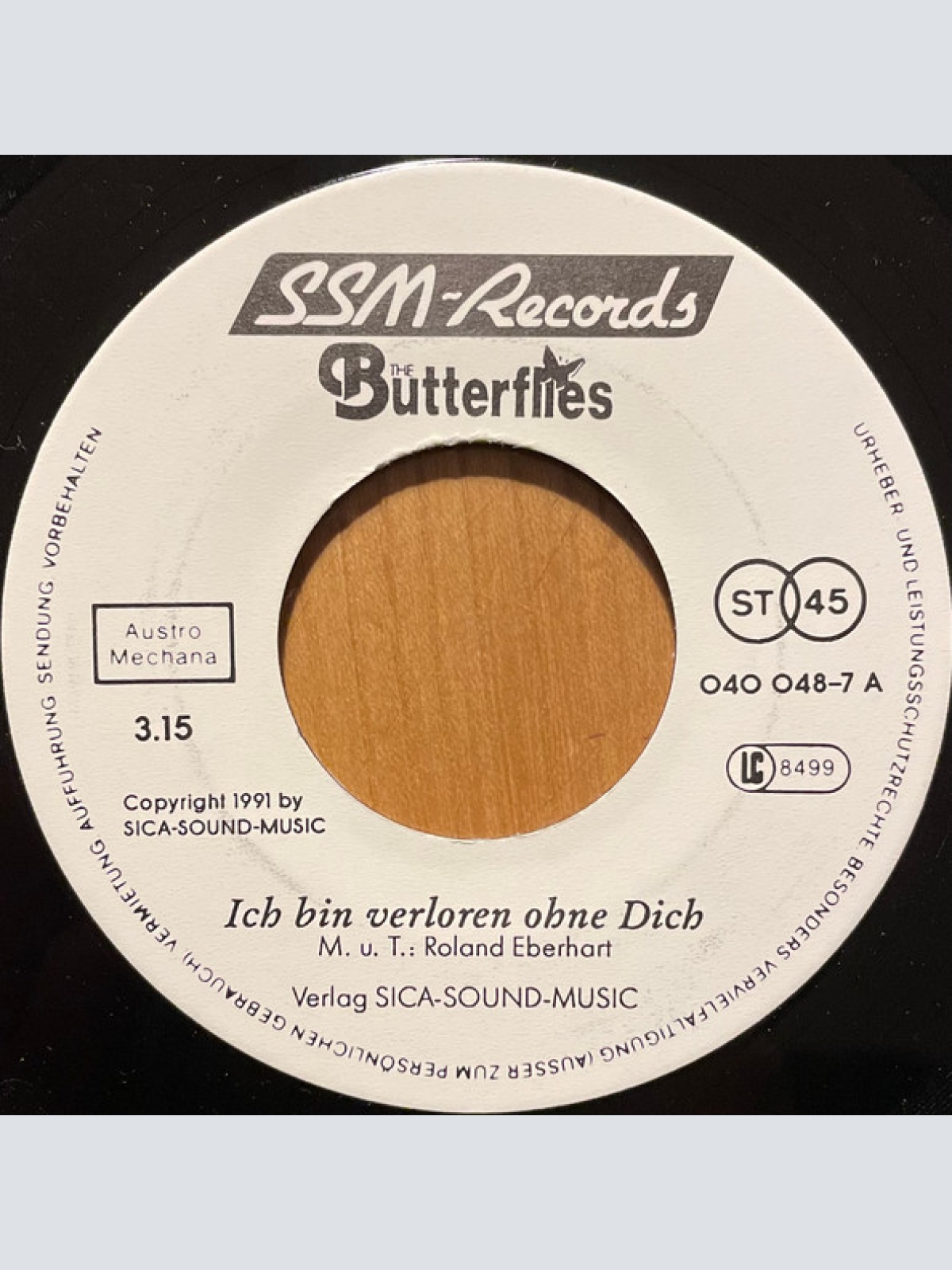 Vinyl / Butterflies (2) - Ich Bin Verloren Ohne Dich / Einen Sommer Lang Mit Dir Allein