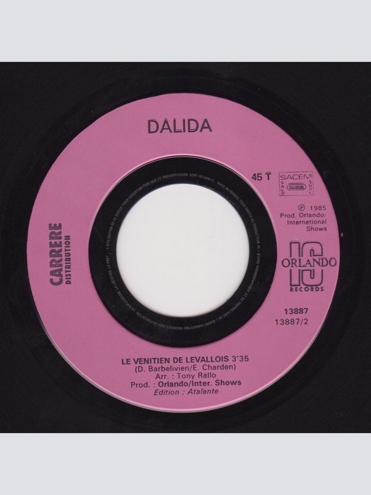 Vinyl / Dalida - Le Temps D'Aimer