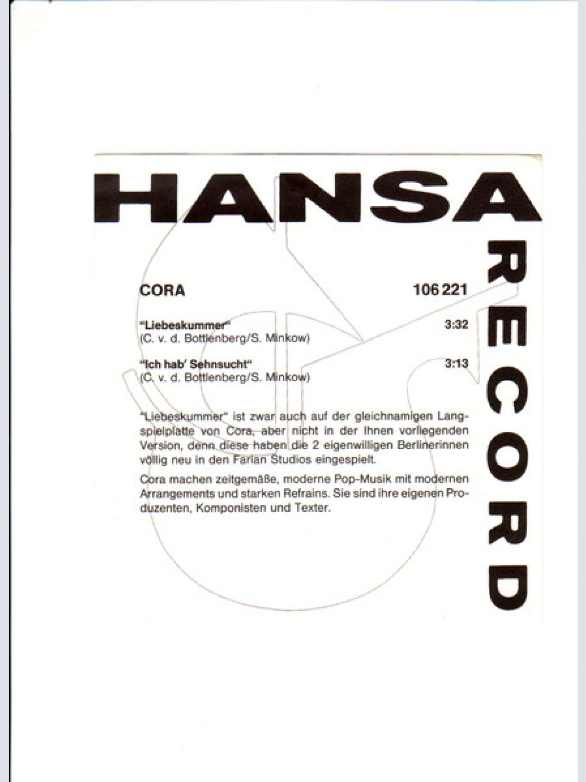 Vinyl / Cora - Liebeskummer