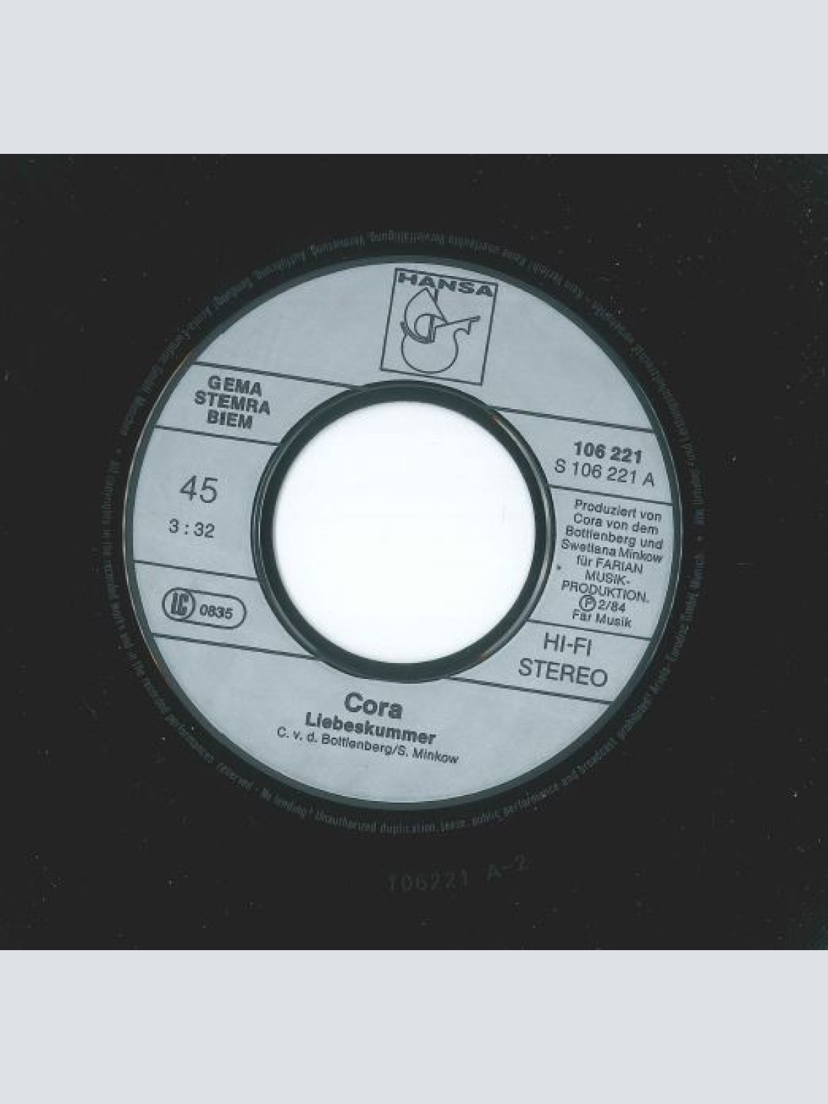 Vinyl / Cora - Liebeskummer