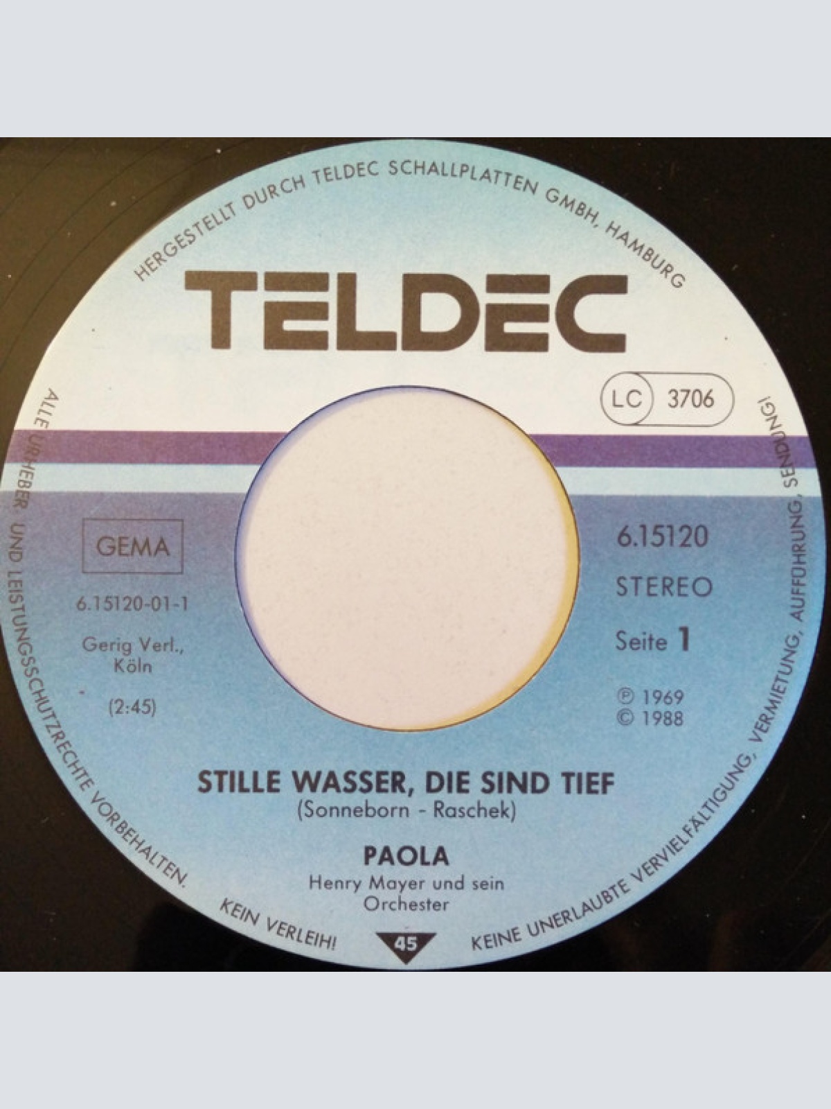 Vinyl / Paola (2) - Stille Wasser, Die Sind Tief