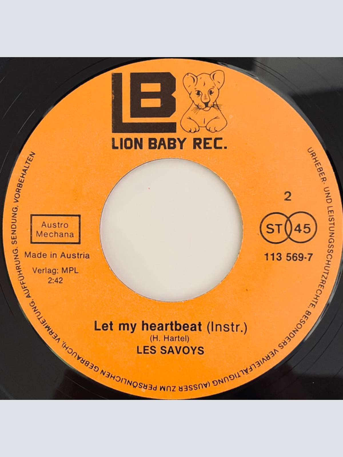 Vinyl / Les Savoys - Let My Heart Beat!