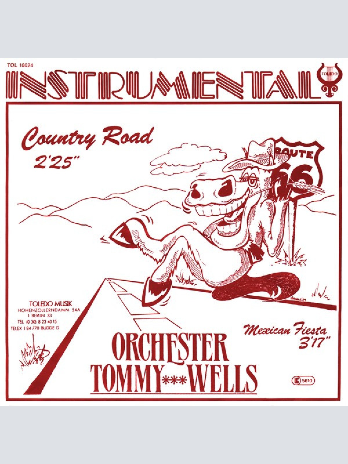 Vinyl / Orchester Tommy Wells - Country Road / Mexican Fiesta