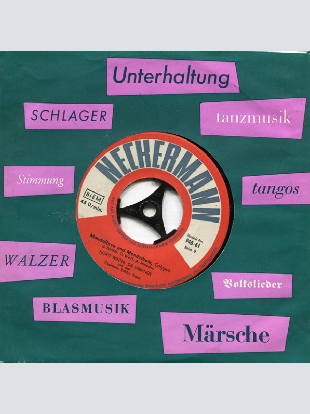 Vinyl / Walter Ragg / Horst Winter - Tschau Tschau Bambina / Mandolinen Und Mondschein