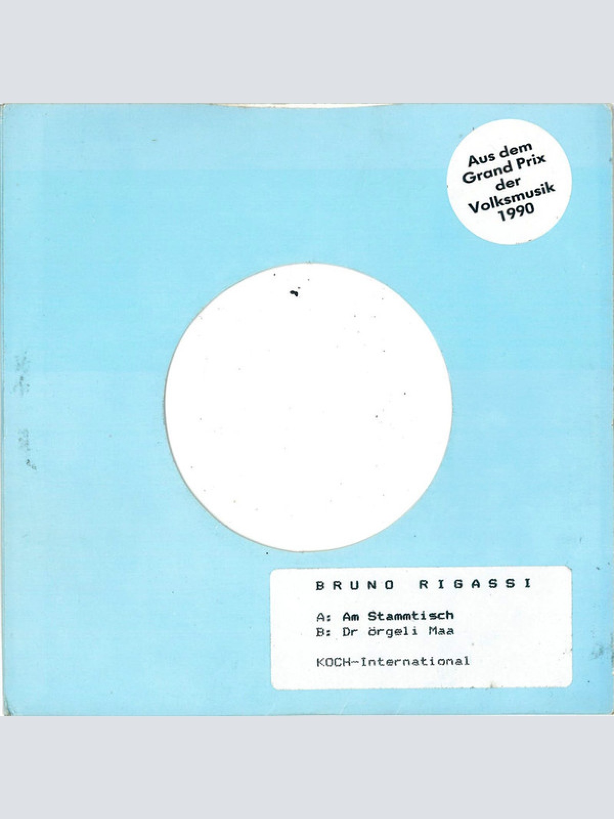 Vinyl / Bruno Rigassi & Franz Regli's Musikanten - Am Stammtisch