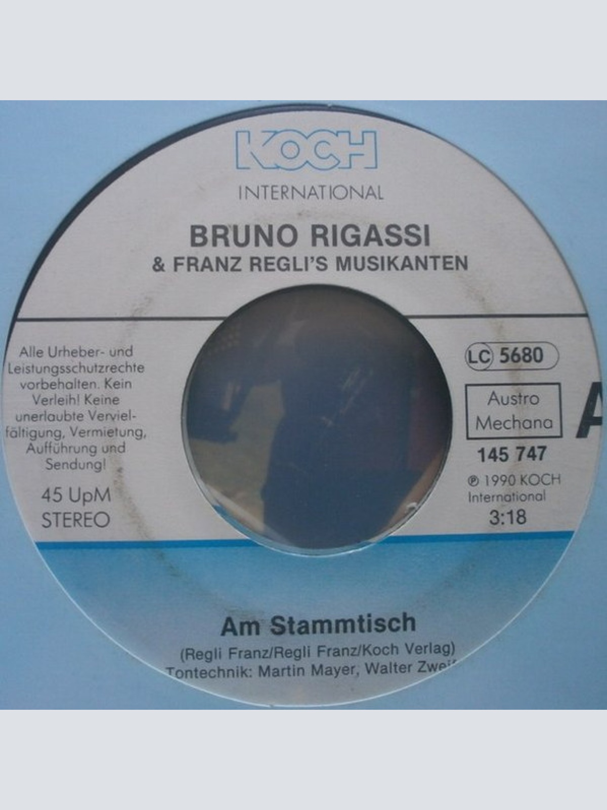 Vinyl / Bruno Rigassi & Franz Regli's Musikanten - Am Stammtisch