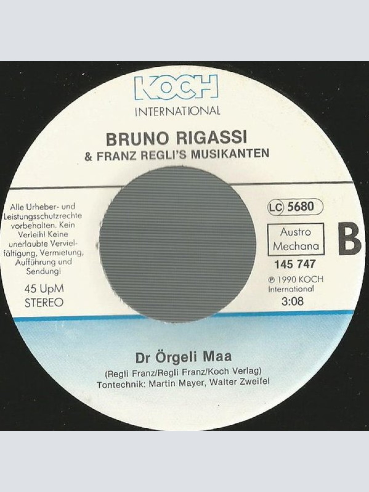 Vinyl / Bruno Rigassi & Franz Regli's Musikanten - Am Stammtisch