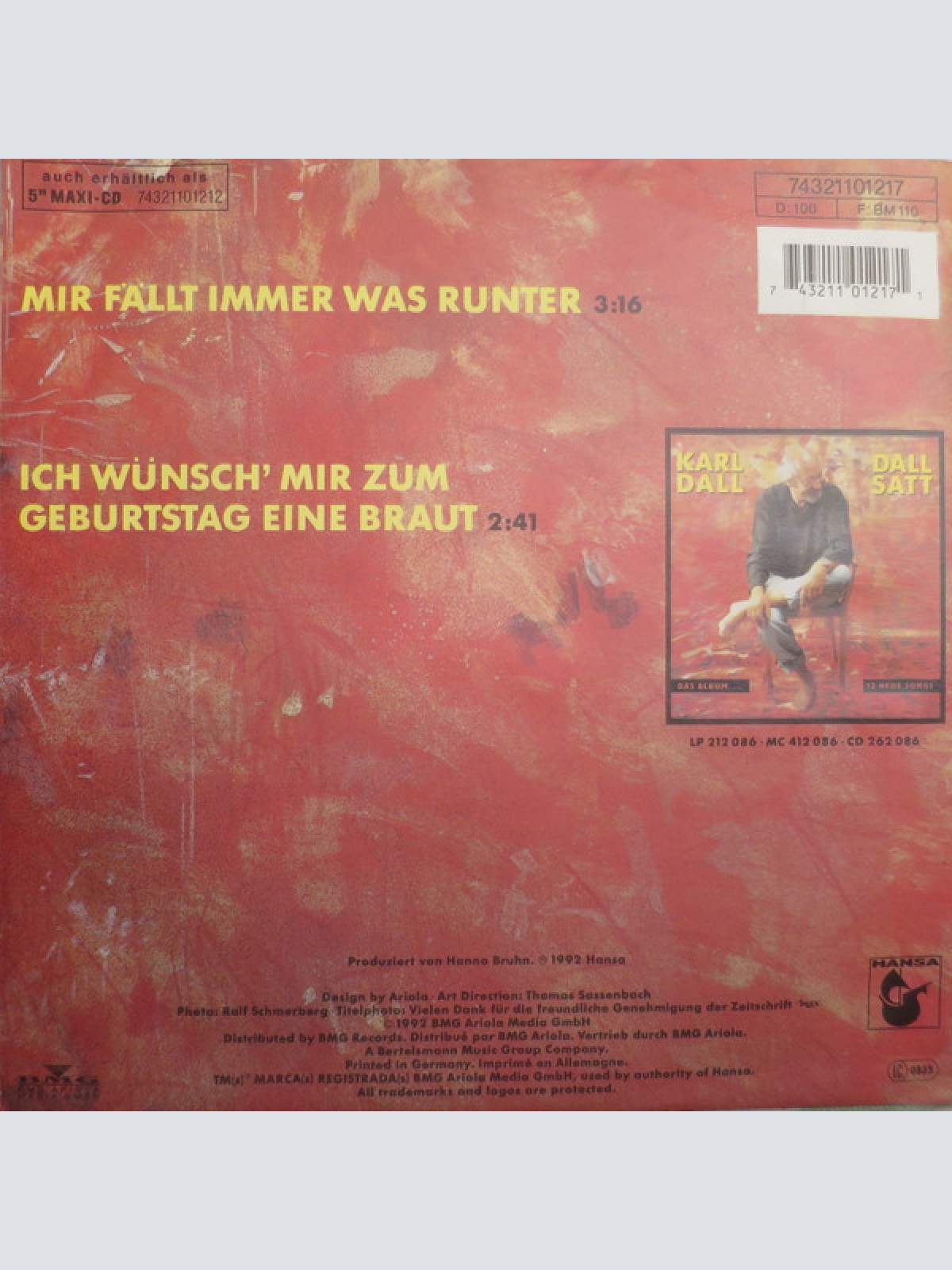 Vinyl / Karl Dall - Mir Fällt Immer Was Runter