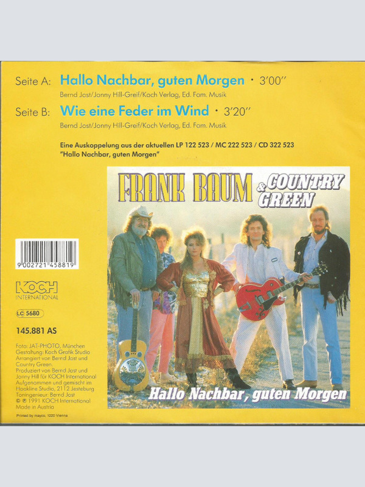Vinyl / Frank Baum & Country Green - Hallo Nachbar, Guten Morgen