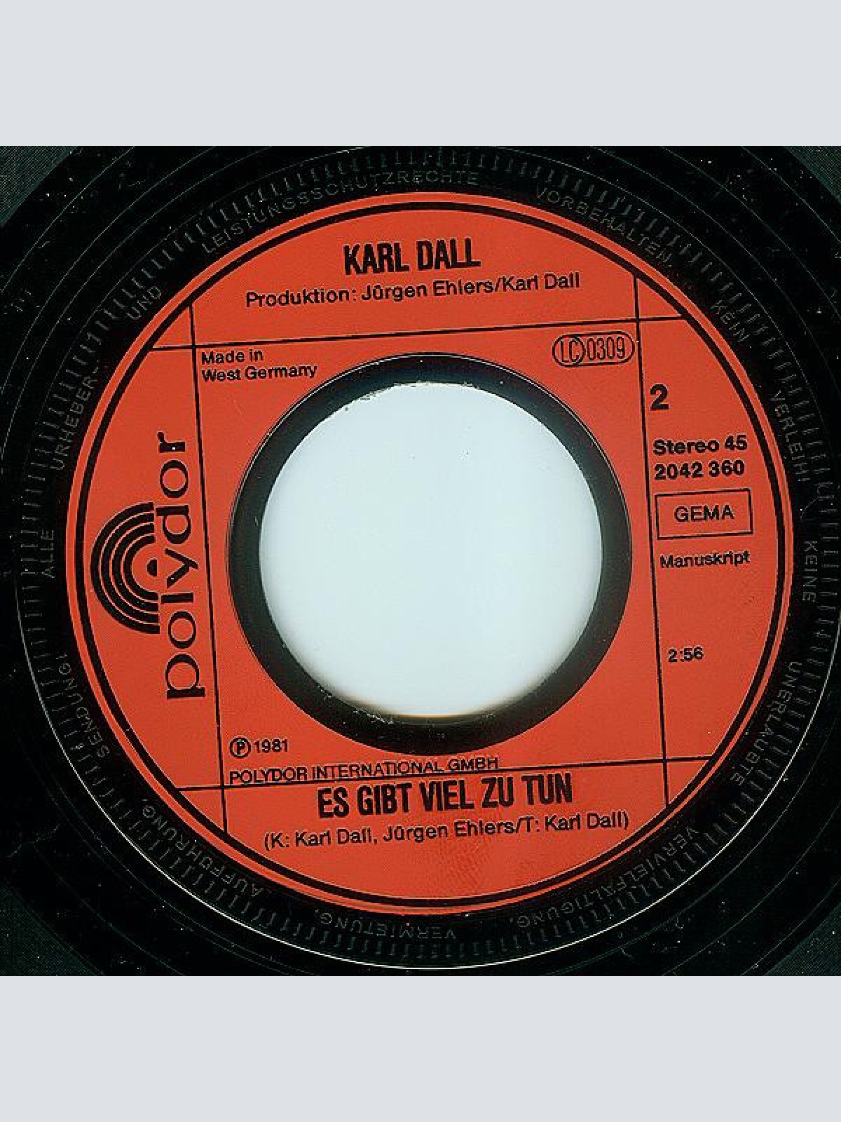 Vinyl / Karl Dall - Der Älteste Popper Der Stadt