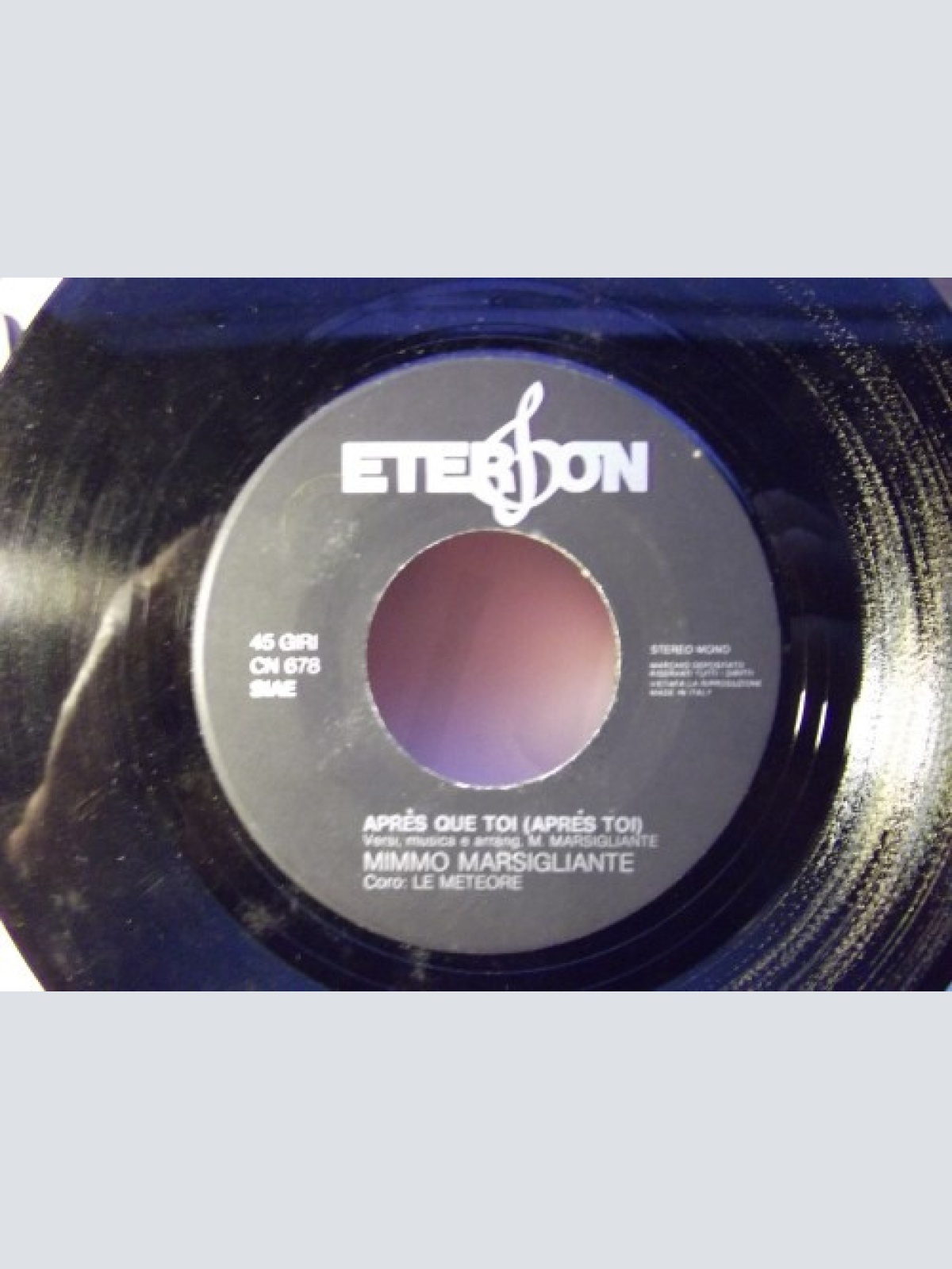 Vinyl / Mimmo Marsigliante - Après Que Toi (Après Toi) / Je Pense À Toi (Je Te Pense)