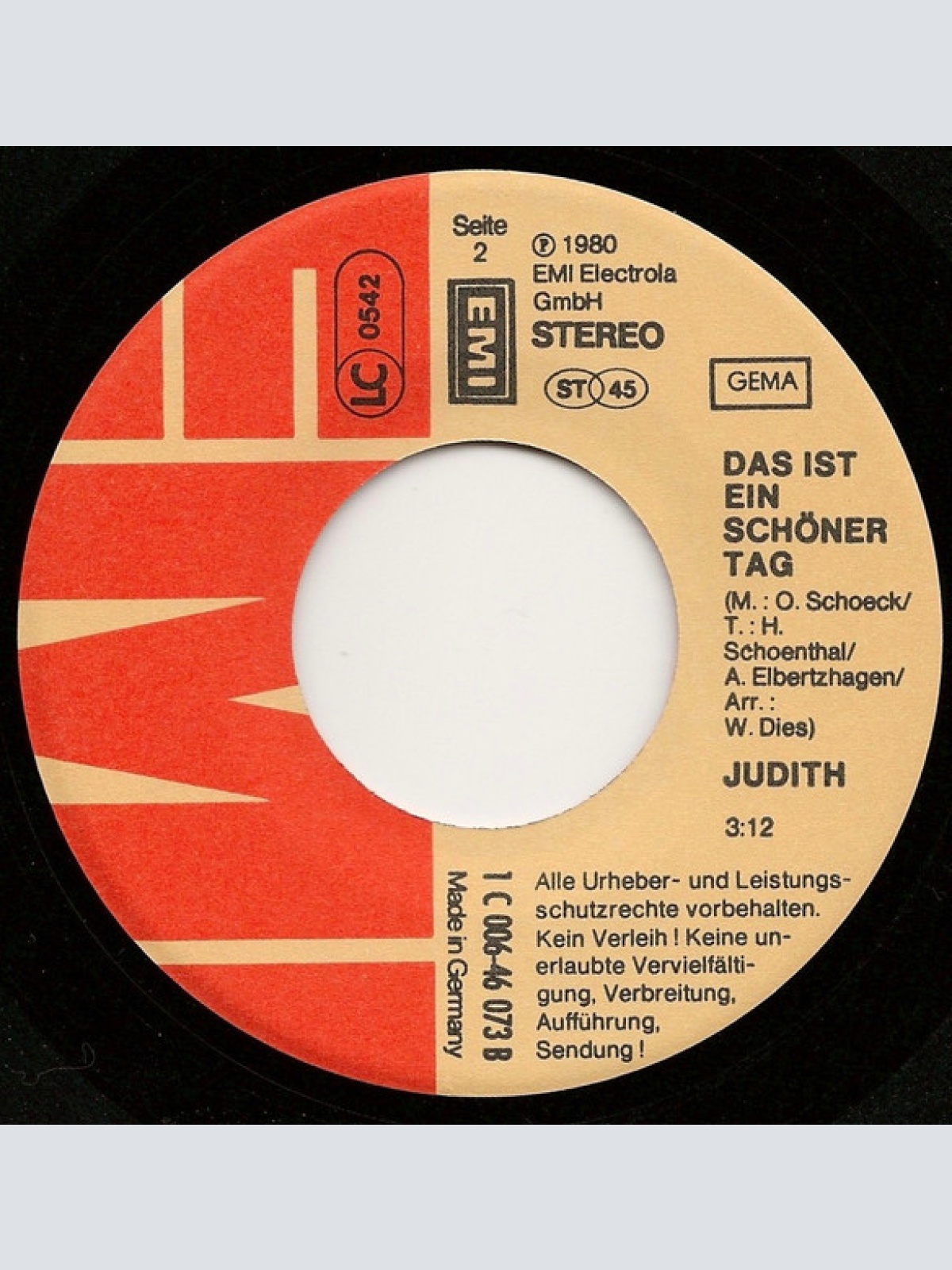 Vinyl / Judith* - Wir Hatten Einen Sommer Zeit