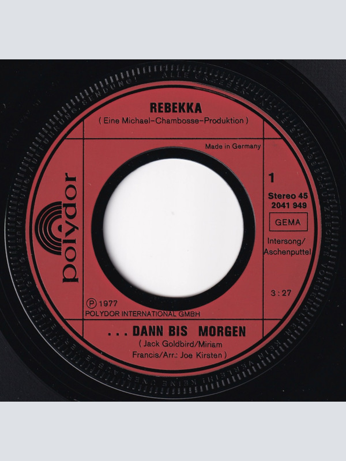 Vinyl / Rebekka (2) - ... Dann Bis Morgen (Sunrise)